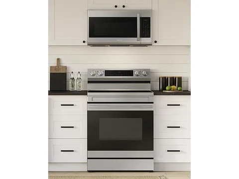Samsung 6.3 cuft Smart Wi-Fi Enabled Convection Electric Range with No Preheat AirFry - Stainless Steel view 2