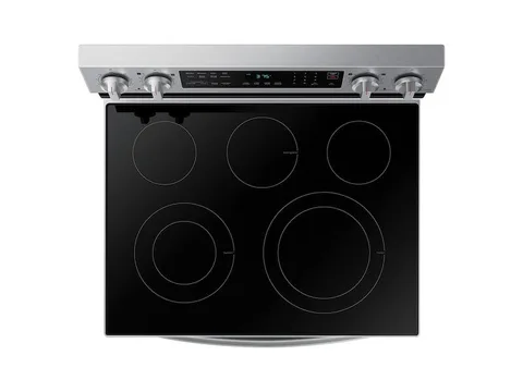 Samsung 6.3 cuft Smart Wi-Fi Enabled Convection Electric Range with No Preheat AirFry - Stainless Steel view 4