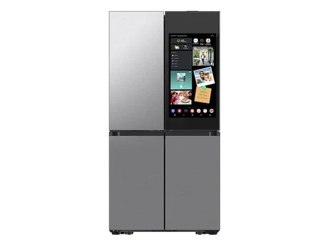 Samsung Bespoke 23 cuft 4-Door Flex French Door Counter Depth with AI Family Hub - Stainless Steel view 1