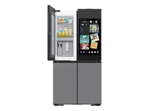 Samsung Bespoke 23 cuft 4-Door Flex French Door Counter Depth with AI Family Hub - Stainless Steel view 2