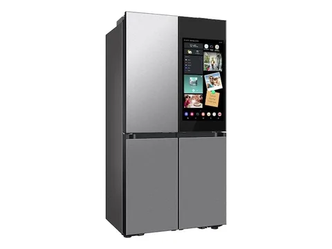 Samsung Bespoke 23 cuft 4-Door Flex French Door Counter Depth with AI Family Hub - Stainless Steel view 4