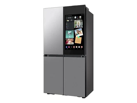 Samsung Bespoke 23 cuft 4-Door Flex French Door Counter Depth with AI Family Hub - Stainless Steel view 5