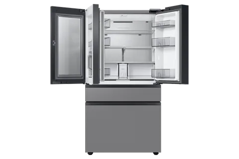 Samsung Bespoke 23 cuft 4-Door French Door Smart Refrigerator with Beverage Center in Stainless Steel, Counter Depth view 6