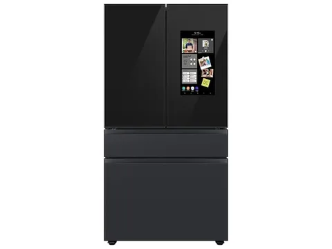 Samsung Bespoke 23 cuft 4-Door French Door Smart Refrigerator with Family Hub - Charcoal Glass/Matte - Counter Depth