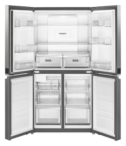 Whirlpool Counter-Depth 19.4 cuft 4 Door French Door Refrigerator with Ice Maker - Stainless Steel view 2