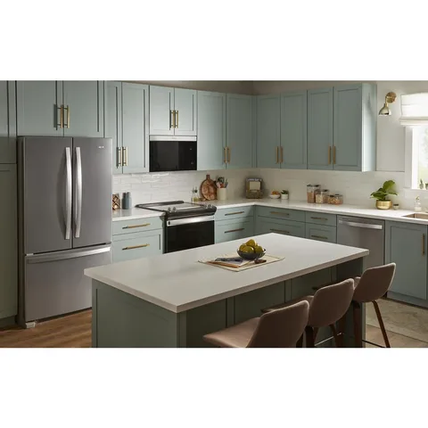Whirlpool Flush Built-in Design 1.1 cuft Over-the-Range Microwave with Sensor Cooking - Stainless Steel view 1