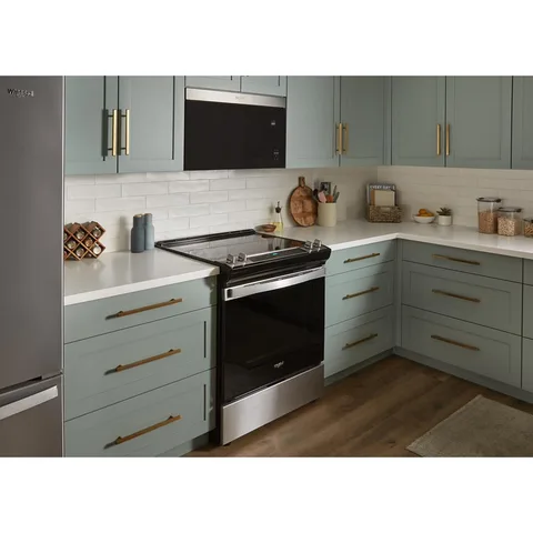 Whirlpool Flush Built-in Design 1.1 cuft Over-the-Range Microwave with Sensor Cooking - Stainless Steel view 2