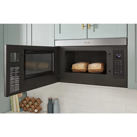 Whirlpool Flush Built-in Design 1.1 cuft Over-the-Range Microwave with Sensor Cooking - Stainless Steel view 5