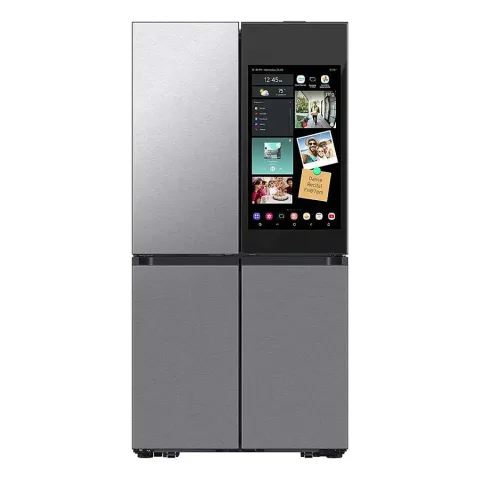 Samsung Bespoke 23 cuft 4-Door Flex French Door Counter Depth with AI Family Hub - Stainless Steel, model RF23DB9900QDAA-B