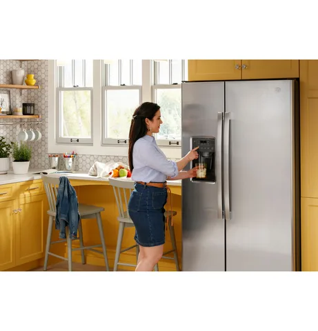 GE 25.3 cu. ft. Side-by-Side Refrigerator - Black view 16