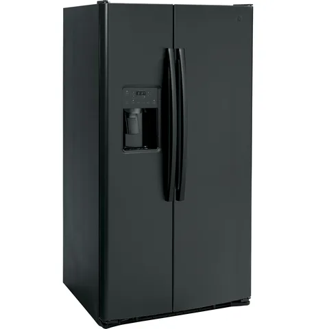 GE 25.3 cu. ft. Side-by-Side Refrigerator - Black view 4