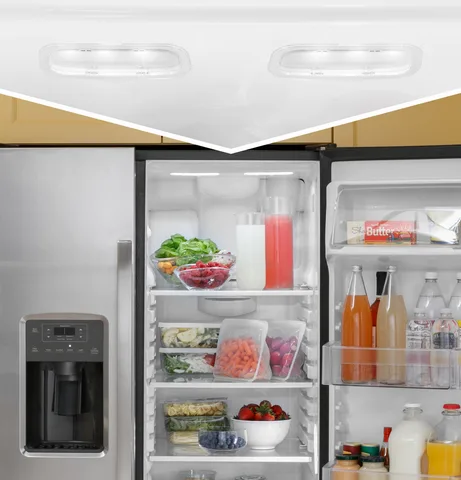 GE 25.3 cu. ft. Side-by-Side Refrigerator - Black view 21