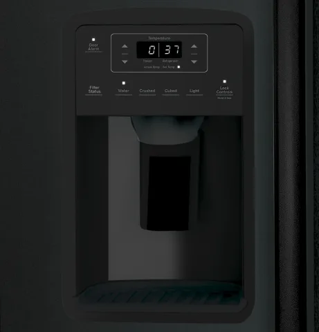GE 25.3 cu. ft. Side-by-Side Refrigerator - Black view 6