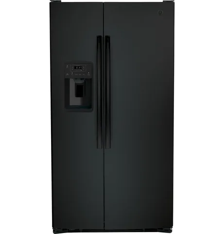 GE 25.3 cu. ft. Side-by-Side Refrigerator - Black view 1